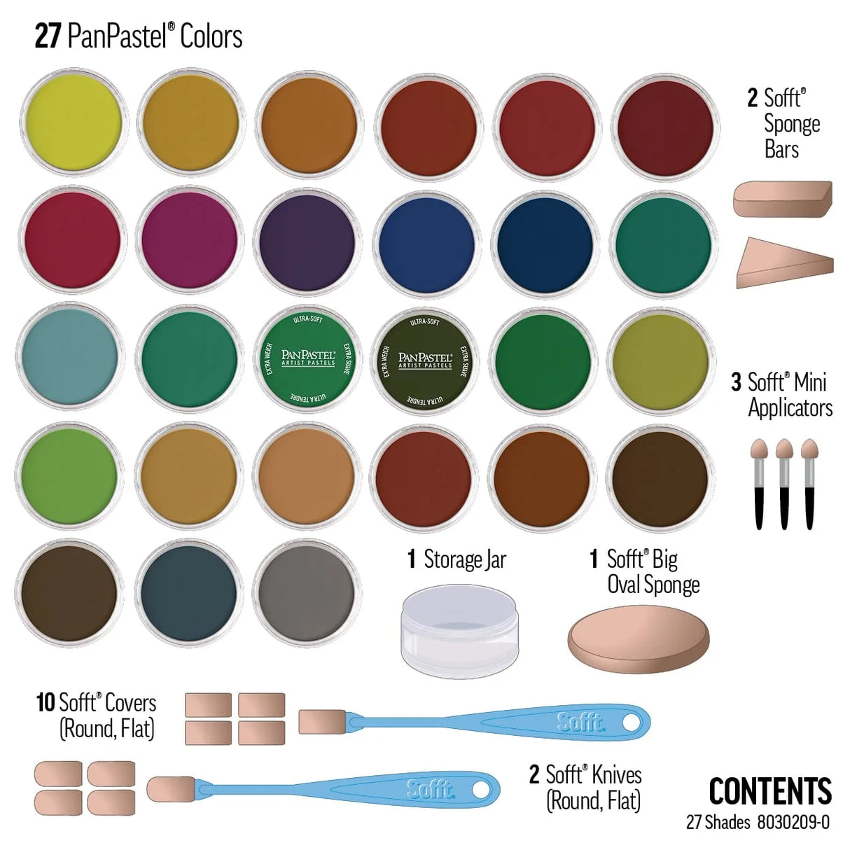 PanPastel 27 Colour Set - Shades