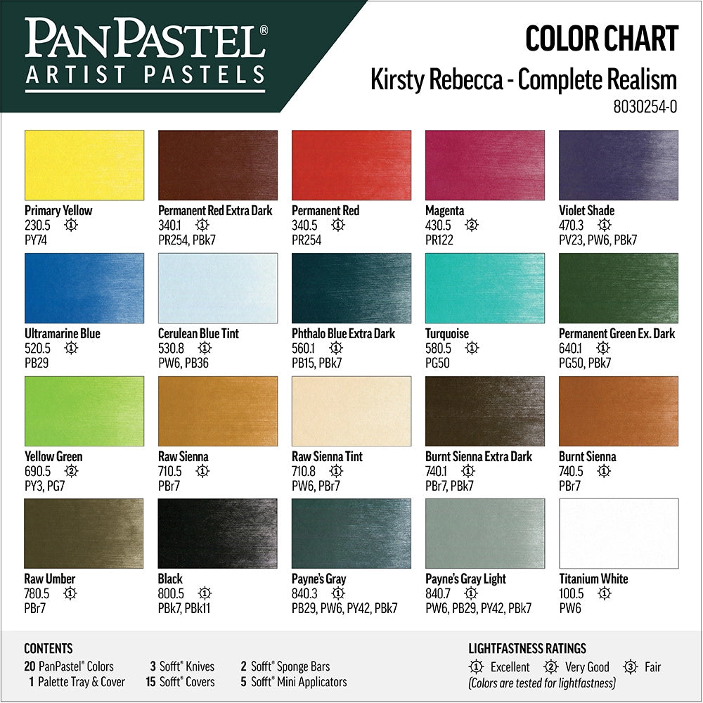 PanPastel Kirsty Rebecca General Realism 20 Colour Set