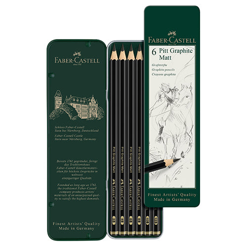 Faber-Castell Pitt Graphite Matt 6pc Tin