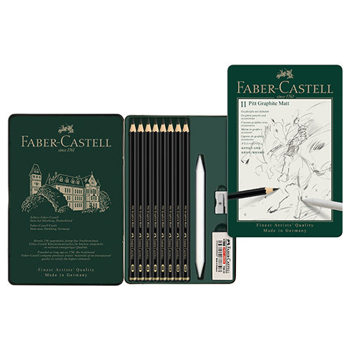 Faber-Castell Pitt Graphite Matt 11pc Tin
