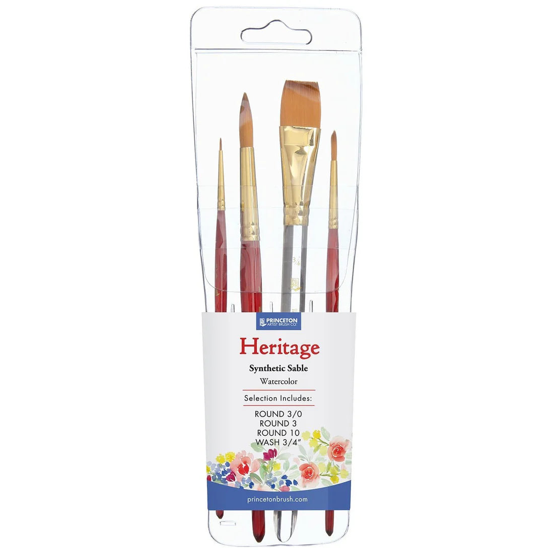 Princeton Heritage 4050 Watercolour Synthetic Sable Set 4