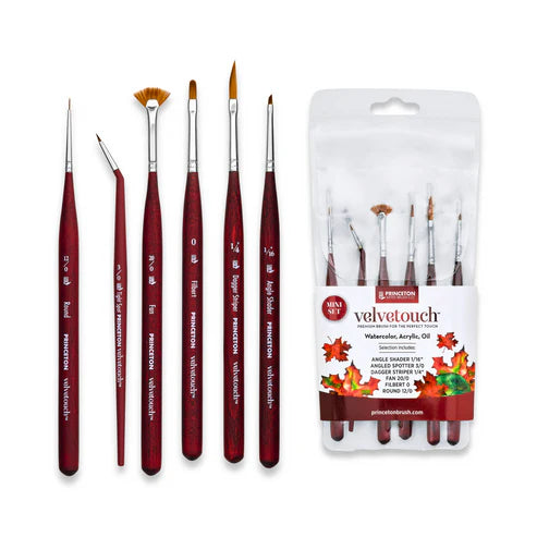 Princeton Velvetouch Series 3950 Premium Synthetic Blend Brush - Mini 6PC Set