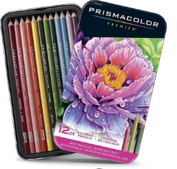 Prismacolor Premier Coloured Pencils Tin Set 12 "Botanical Garden"