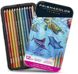 Prismacolor Premier Coloured Pencils Tin Set 12 "Botanical Garden"