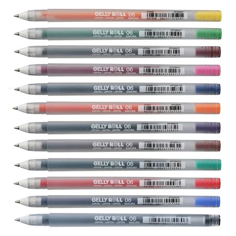 Sakura Gelly Roll Fine Point Regular Colours 12pc Set