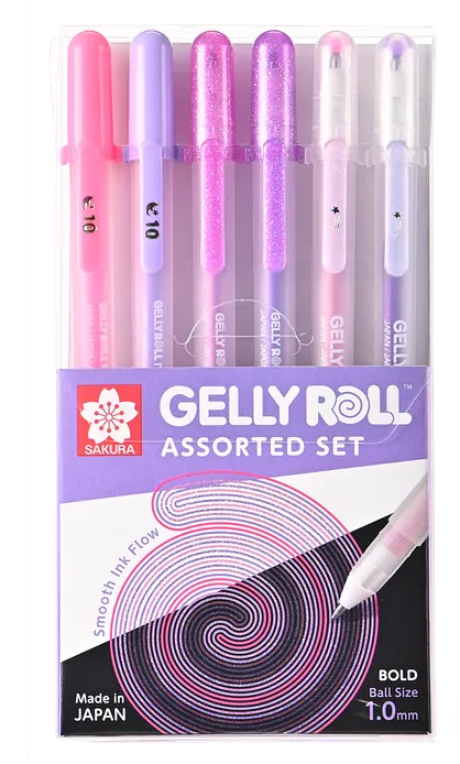 Sakura Gelly Roll Pink & Purple Assorted 6pc Set