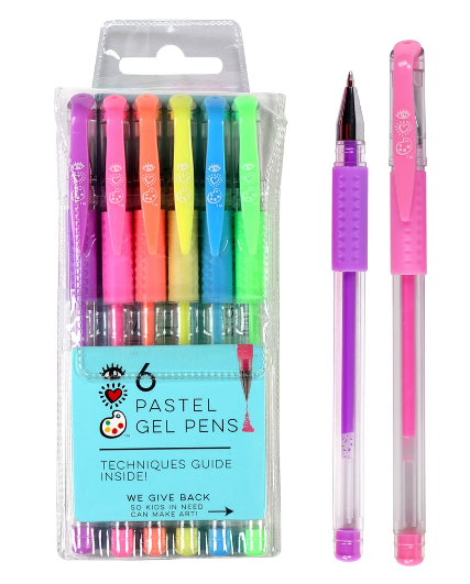 I Heart Art Pastel Gel Pens Set of 6