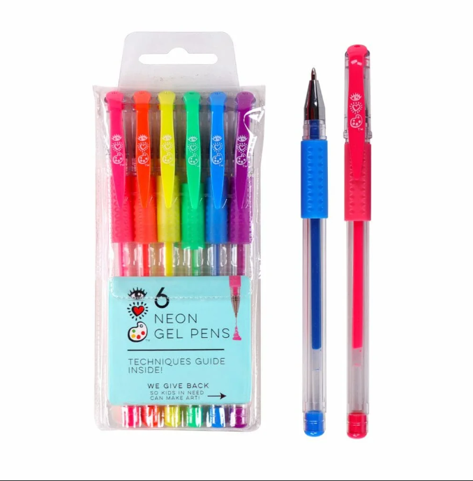 I Heart Art Neon Gel Pens Set of 6