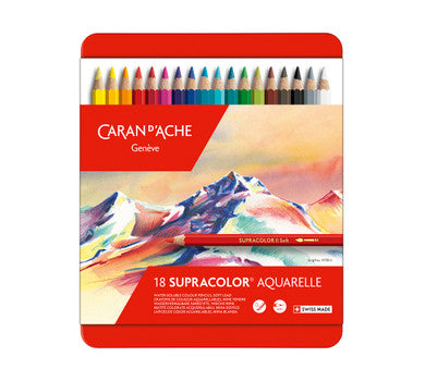 Caran d'Ache Supracolor Aquarelle Metal Tin Set of 18 (3888-318)