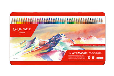Caran d'Ache Supracolor Aquarelle Metal Tin Set of 40 (3888-340)