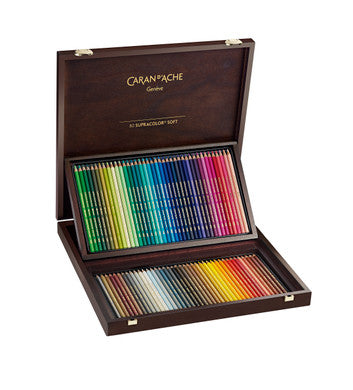 Caran d'Ache Supracolor Aquarelle Set of 80 Wooden Box