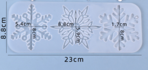 MAD 3 Snowflakes Resin Mould