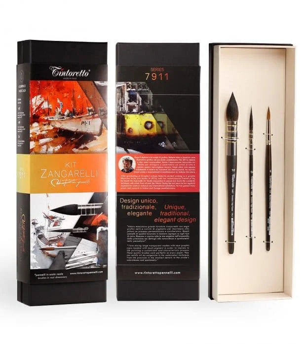 Tinto Watercolour Brush Set of 3 – Zangarelli