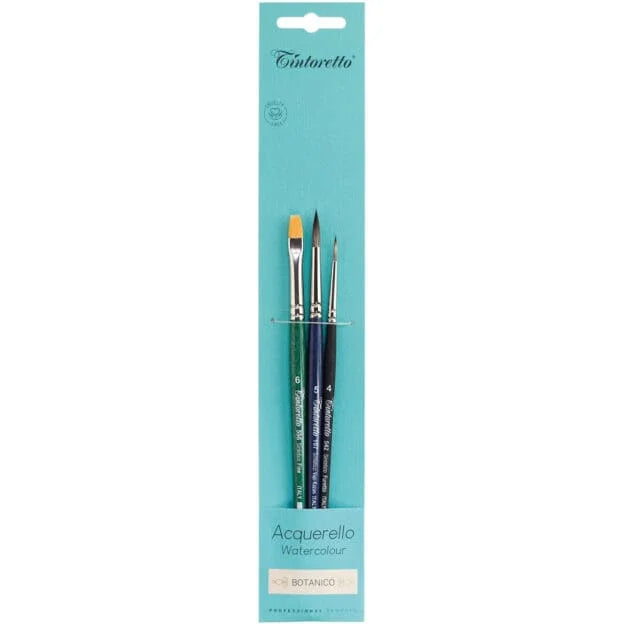 Tintoretto Watercolour Brush Set of 3 – Botanical