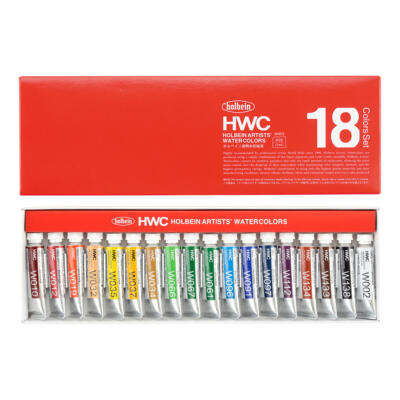 Holbein Artist Watercolour Set of 18 x 5ml Tubes W403