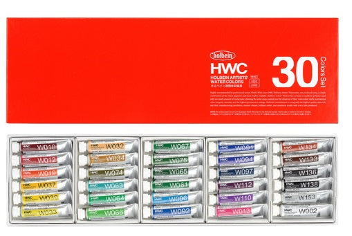 Holbein Artist Watercolour Set of 30 x 5ml Tubes W407