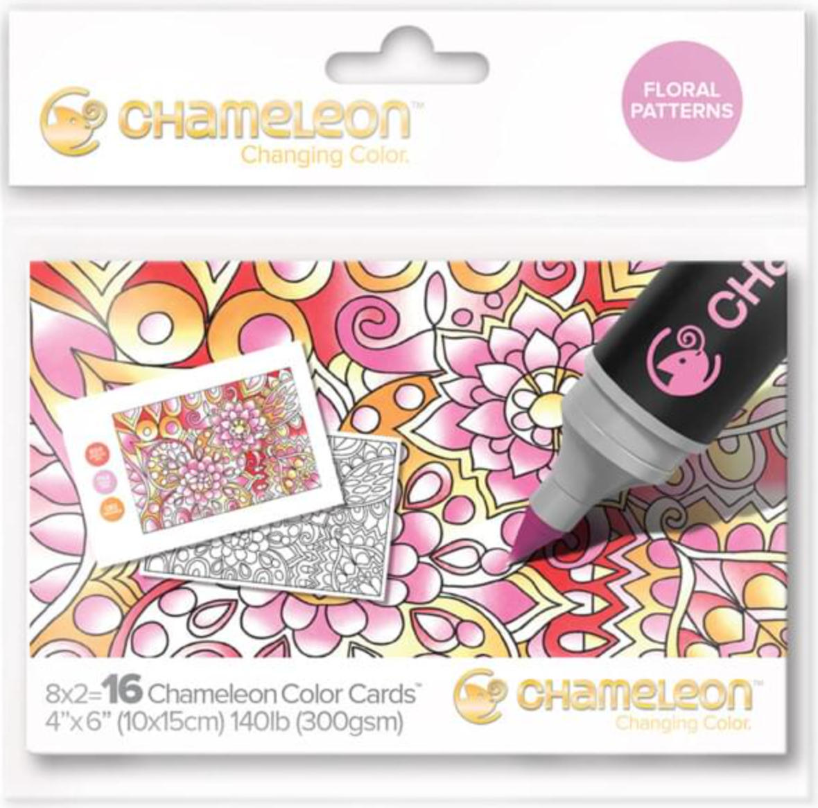 Chameleon Colour Cards 300gsm Various Designs 10 x 15cm