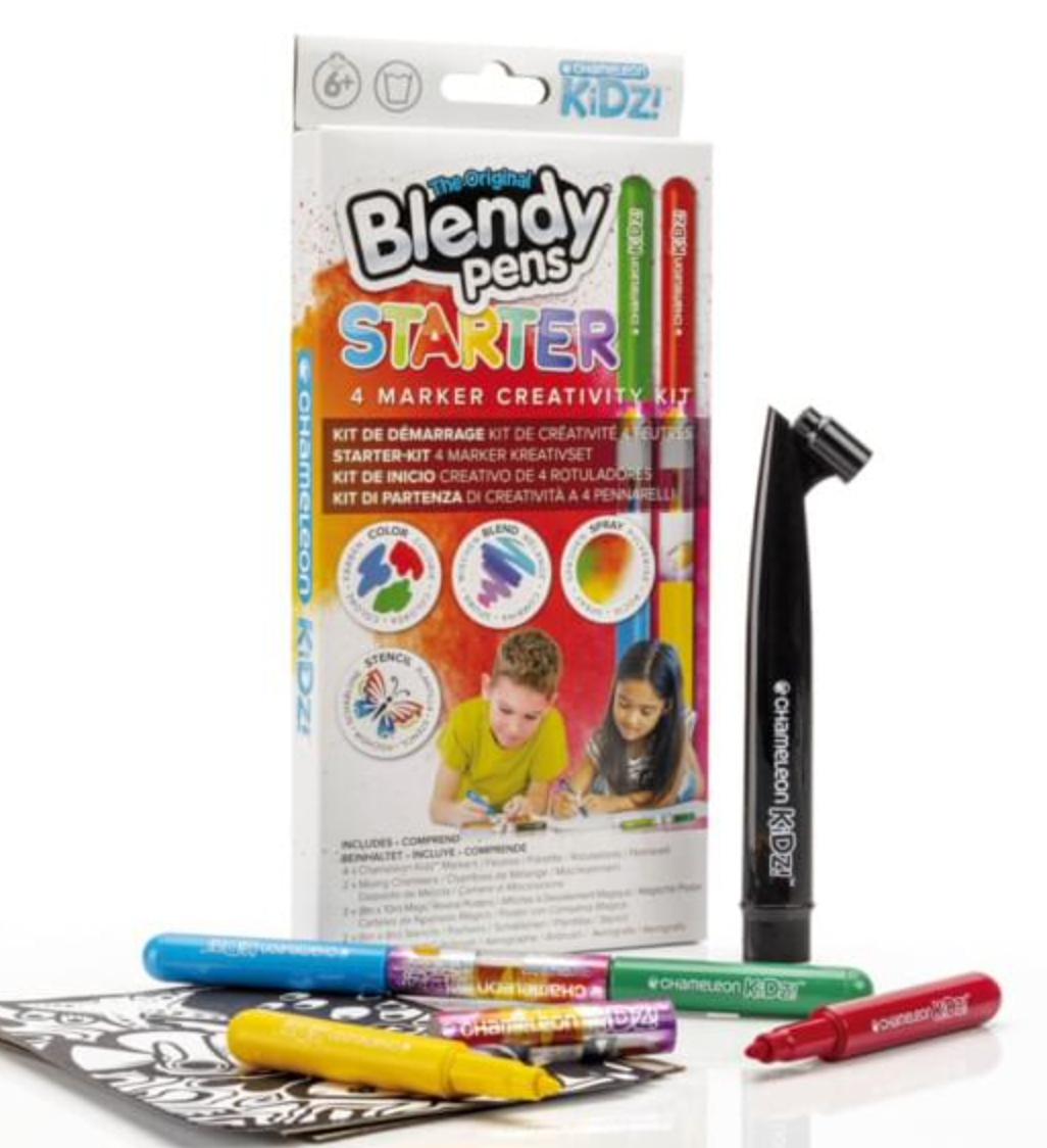 Chameleon Kidz Starter 4 Marker Kit with Posters and Stencils