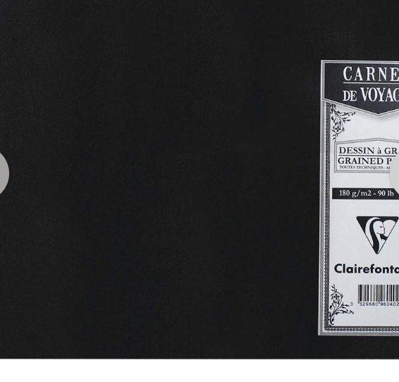Clairefontaine Travel Sketch Book 180gsm 60 sheets A5 Black Cover