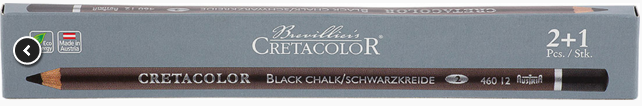 Cretacolor Black Chalk Pencil Box 3 pieces