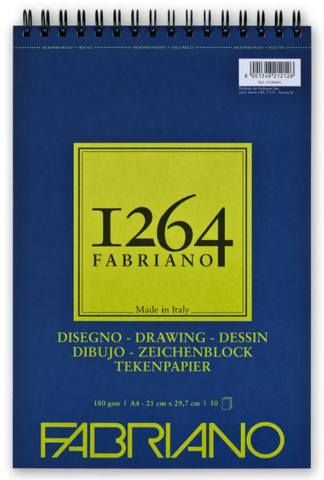 Fabriano 1264 Spiral Drawing Pad 180gsm