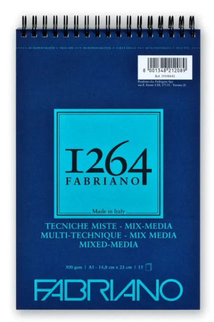 Fabriano 1264 Spiral Mixed Media Pads 300gsm