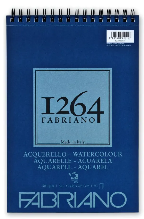 Fabriano 1264 Spiral Watercolour Pads 300gsm