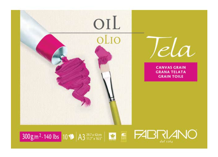 Fabriano Tela Oil Pads 300gsm A3 A4 A5
