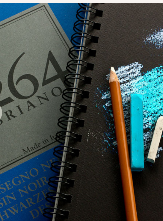 Fabriano 1264 Spiral Black Pad 200gsm A3