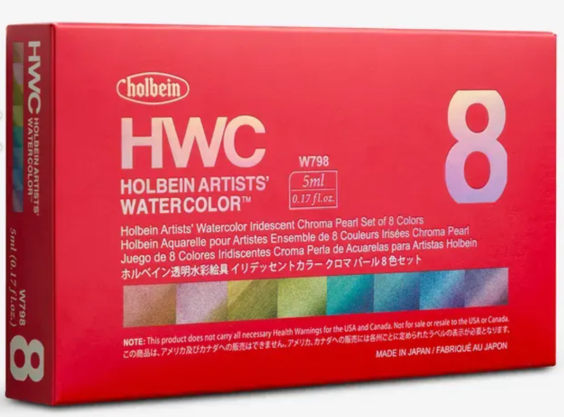 Holbein Artists' Watercolour Chroma Pearl 5ml x 8 Tubes W798