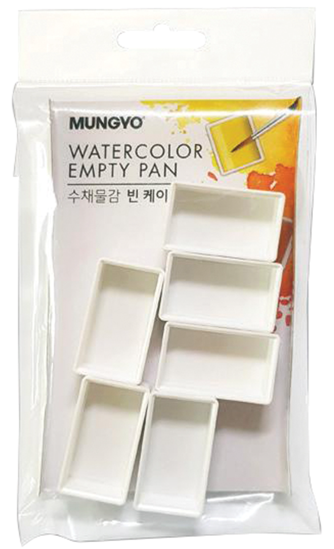 Mungyo Empty Watercolour Full Pan x6 pieces