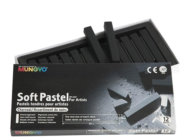 Mungyo Gallery Artist' Soft Pastels Set 12 Charcoal