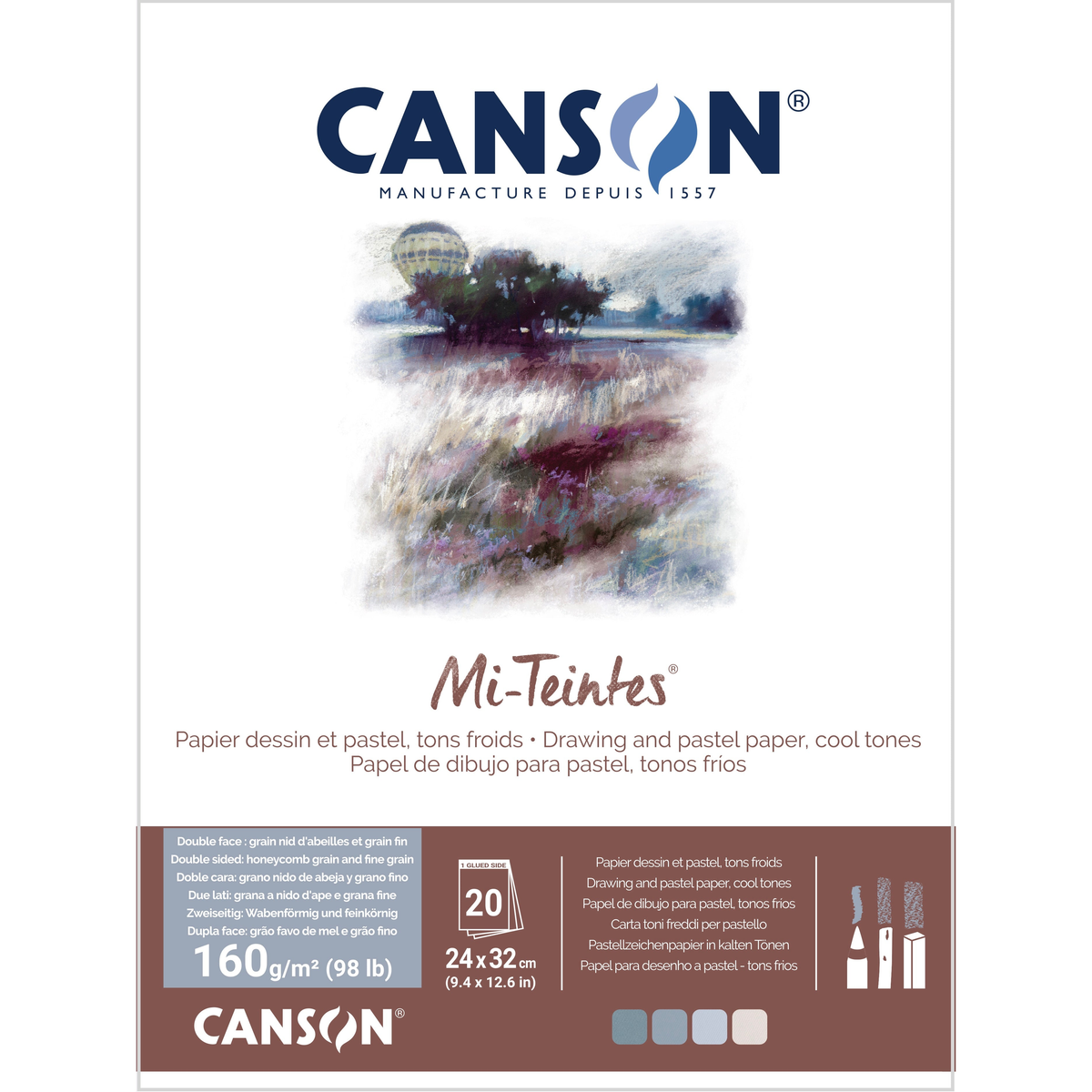 Mi-Teintes® 160gsm Pads Cool Tones