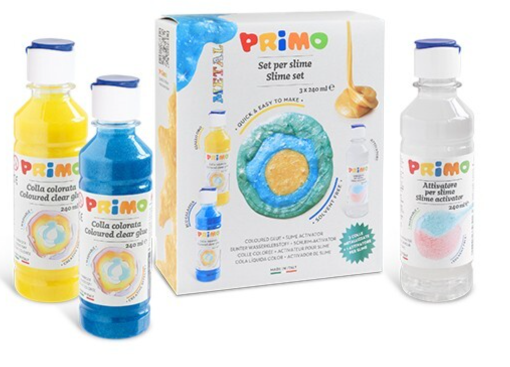 Primo Slime-Lab Set of 2 - Metallic (240ml) + Activator