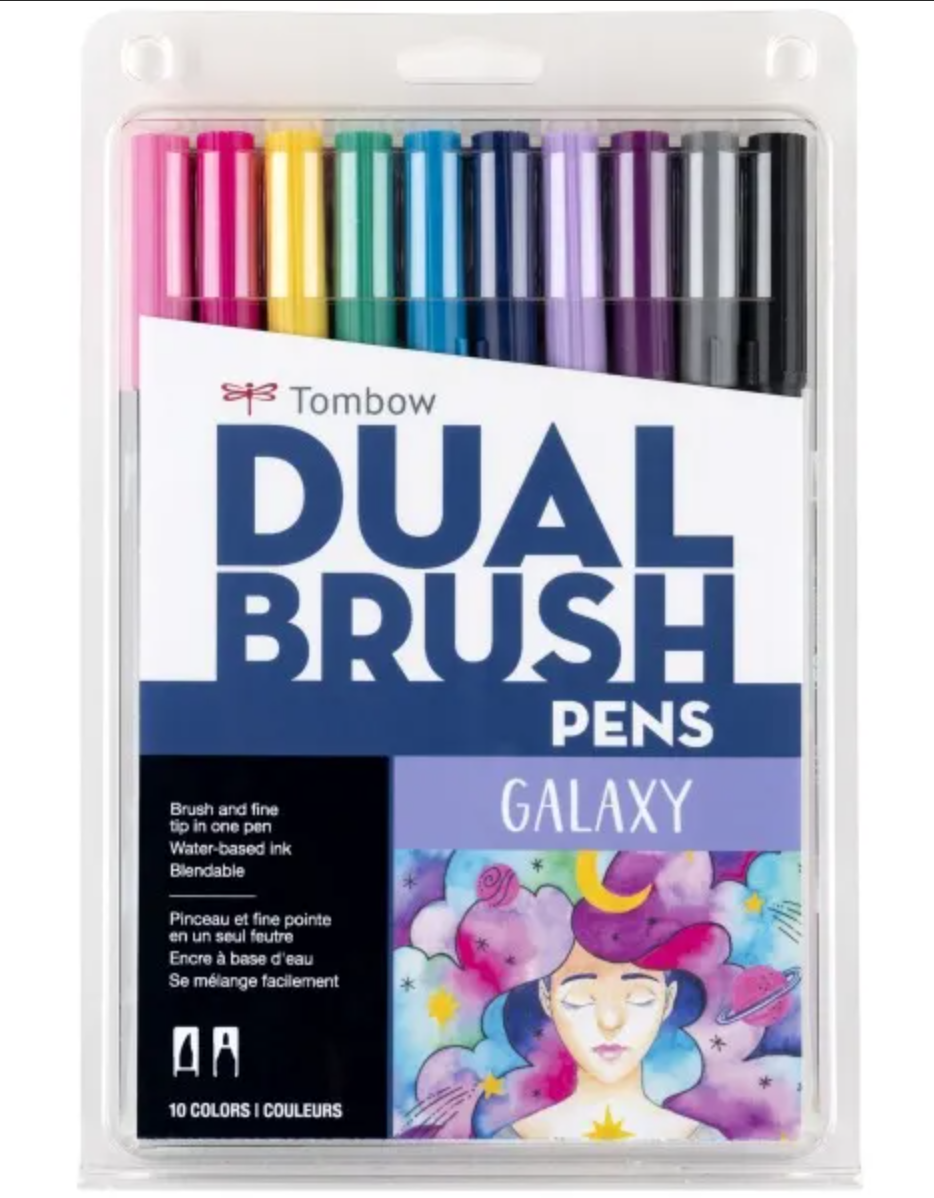 Tombow Dual Brush Pen Set Galaxy Palette 10 piece
