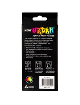 Kent Urban Acrylic Paint Markers – Medium Nib 6mm Fluoro Pack 4