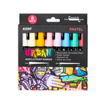 Kent Urban Acrylic Paint Markers – Medium Nib 6mm Pastel Pack 8