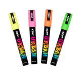 Kent Urban Acrylic Paint Markers – Fine Nib 3mm Fluoro Pack 4
