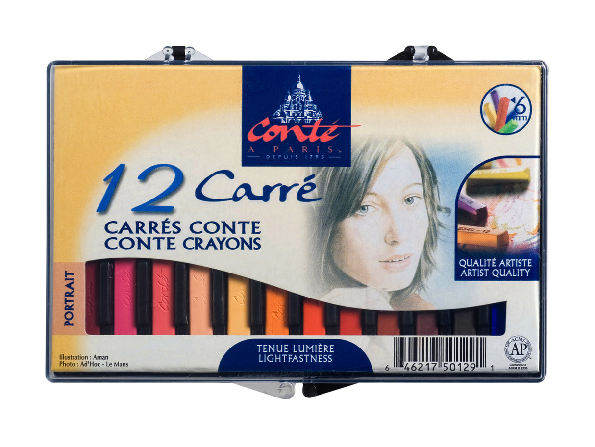Conte A Paris Carre Crayon Portrait 12 Set