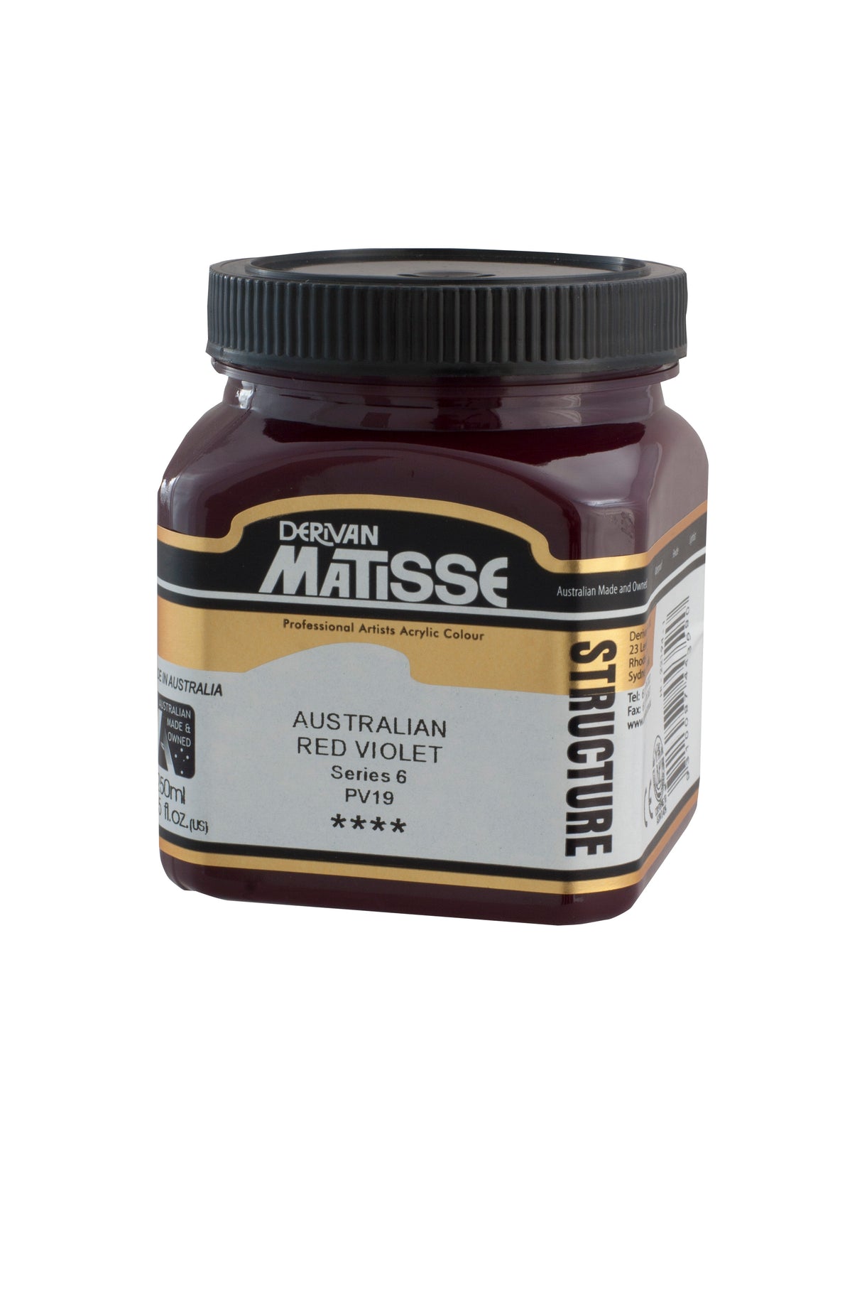 Matisse Structure Acrylic Paint 250ml Tube - Color - AUSTRALIAN RED VIOLET SERIES 6