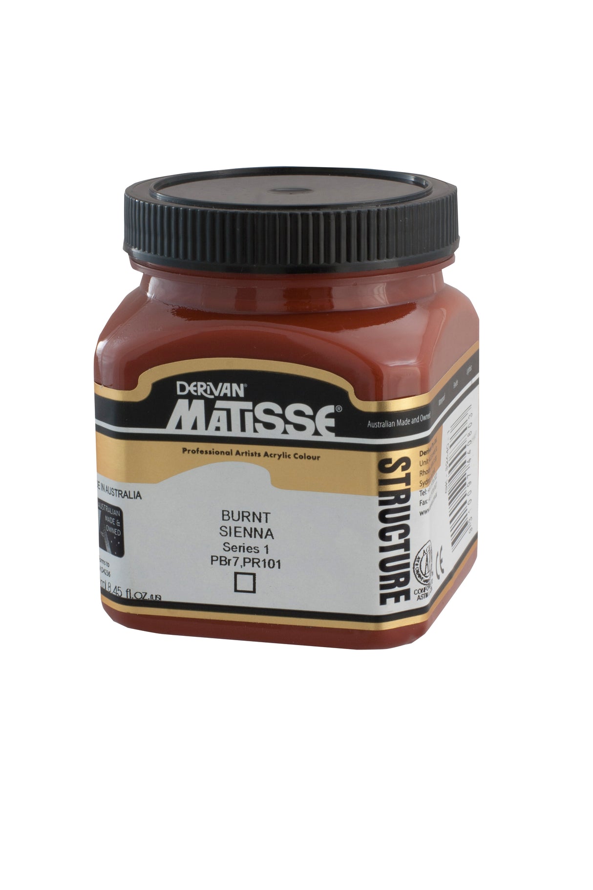 Matisse Structure Acrylic Paint 250ml Tube - Color - BURNT SIENNA SERIES 1