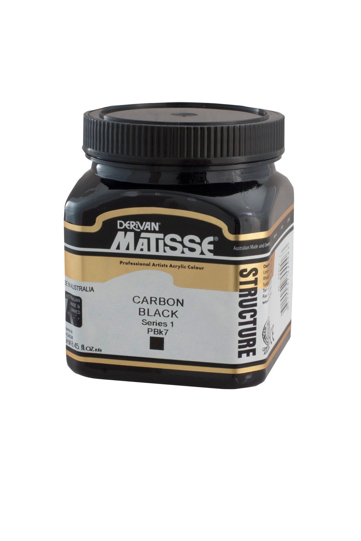 Matisse Structure Acrylic Paint 250ml Tube - Color - CARBON BLACK SERIES 1
