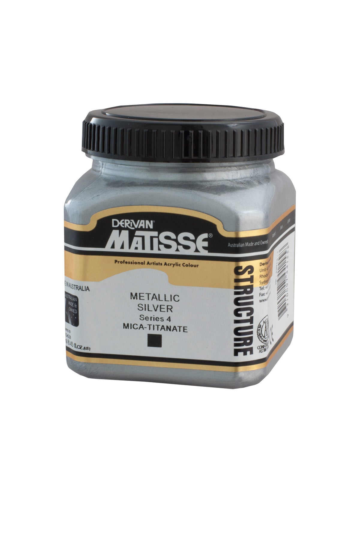 Matisse Structure Acrylic Paint 250ml Tube - Color - METALLIC SILVER SERIES 4