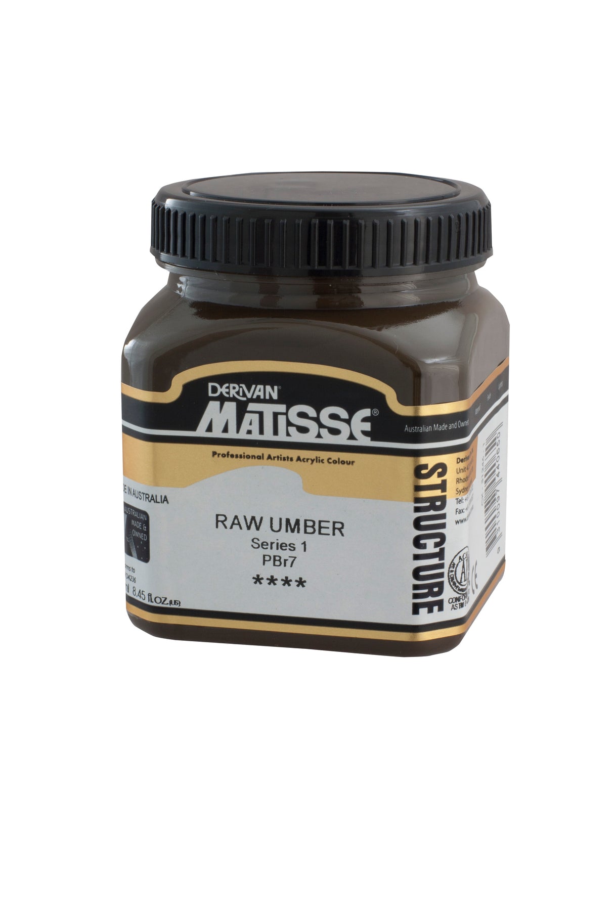Matisse Structure Acrylic Paint 250ml Tube - Color - RAW UMBER SERIES 1