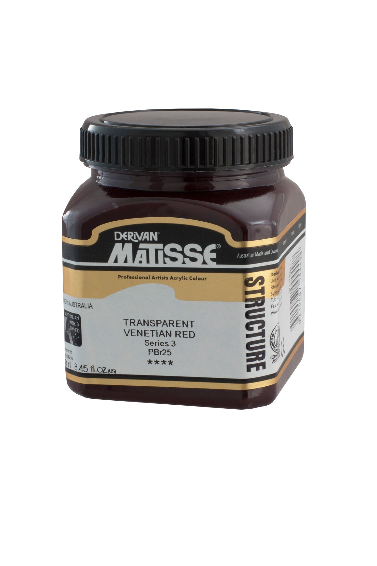 Matisse Structure Acrylic Paint 250ml Tube - Color - TRANSPARENT VENETIAN RED SERIES 3