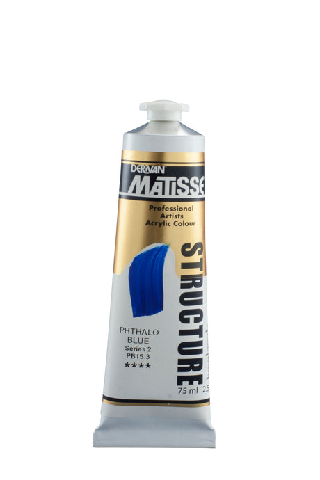 Matisse Structure Acrylic Paint 75ml Tube - Color - PHTHALO BLUE SERIES 2