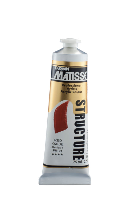 Matisse Structure Acrylic Paint 75ml Tube - Color - RED OXIDE SERIES 1