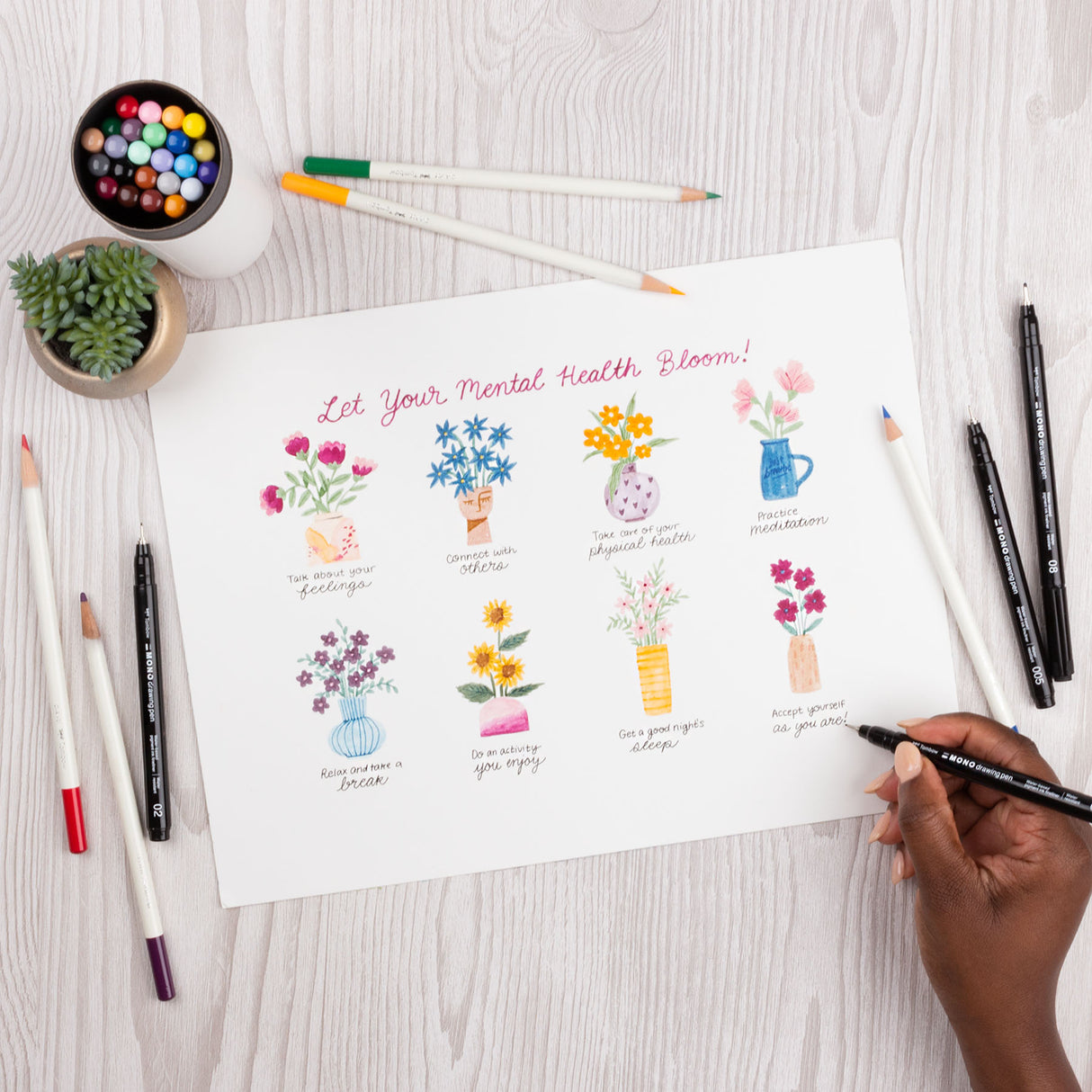 Tombow MONO Fineliner Drawing Pens