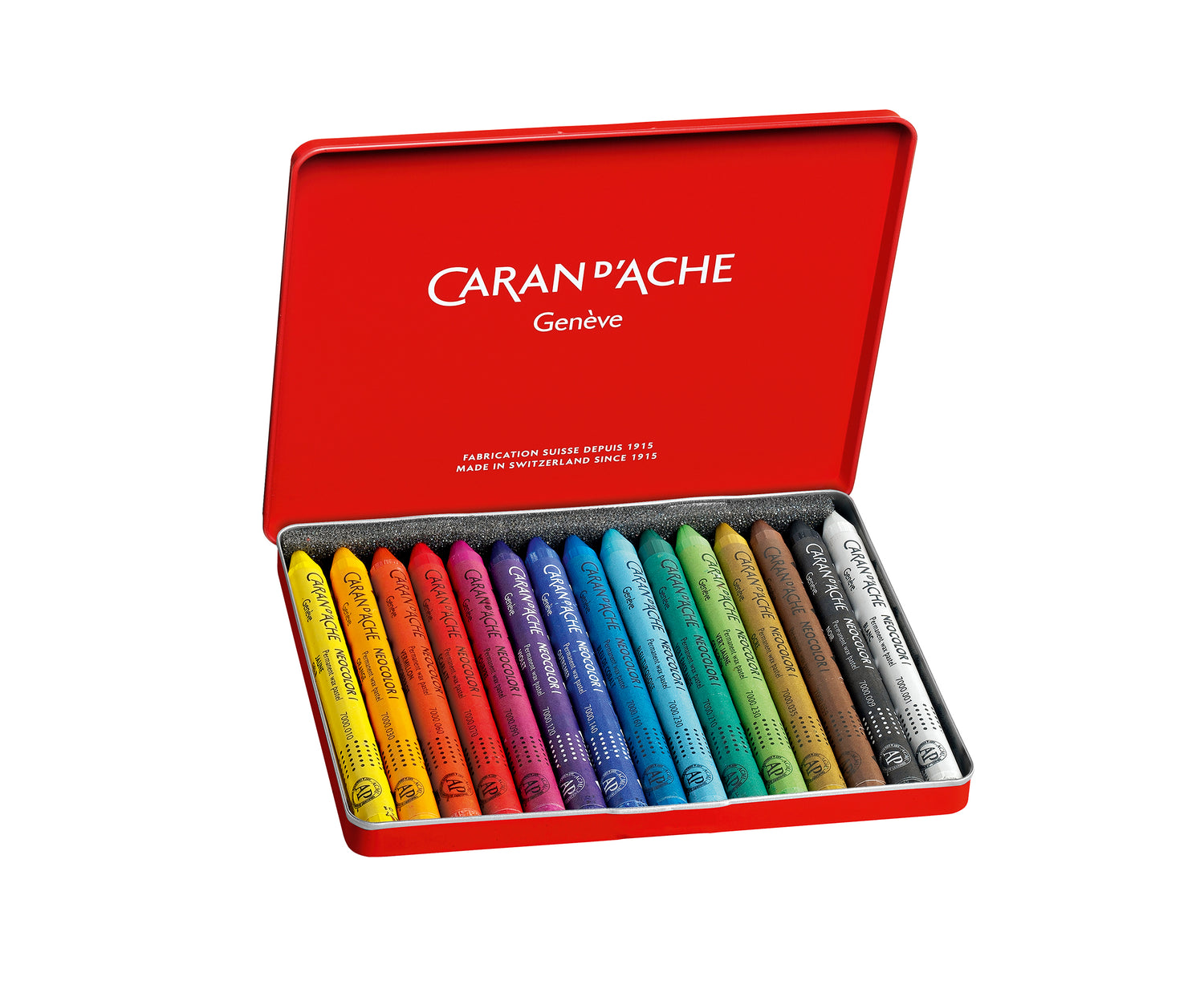 Caran d'Ache Neocolor I Water-Resistant Wax Pastels Tin 15