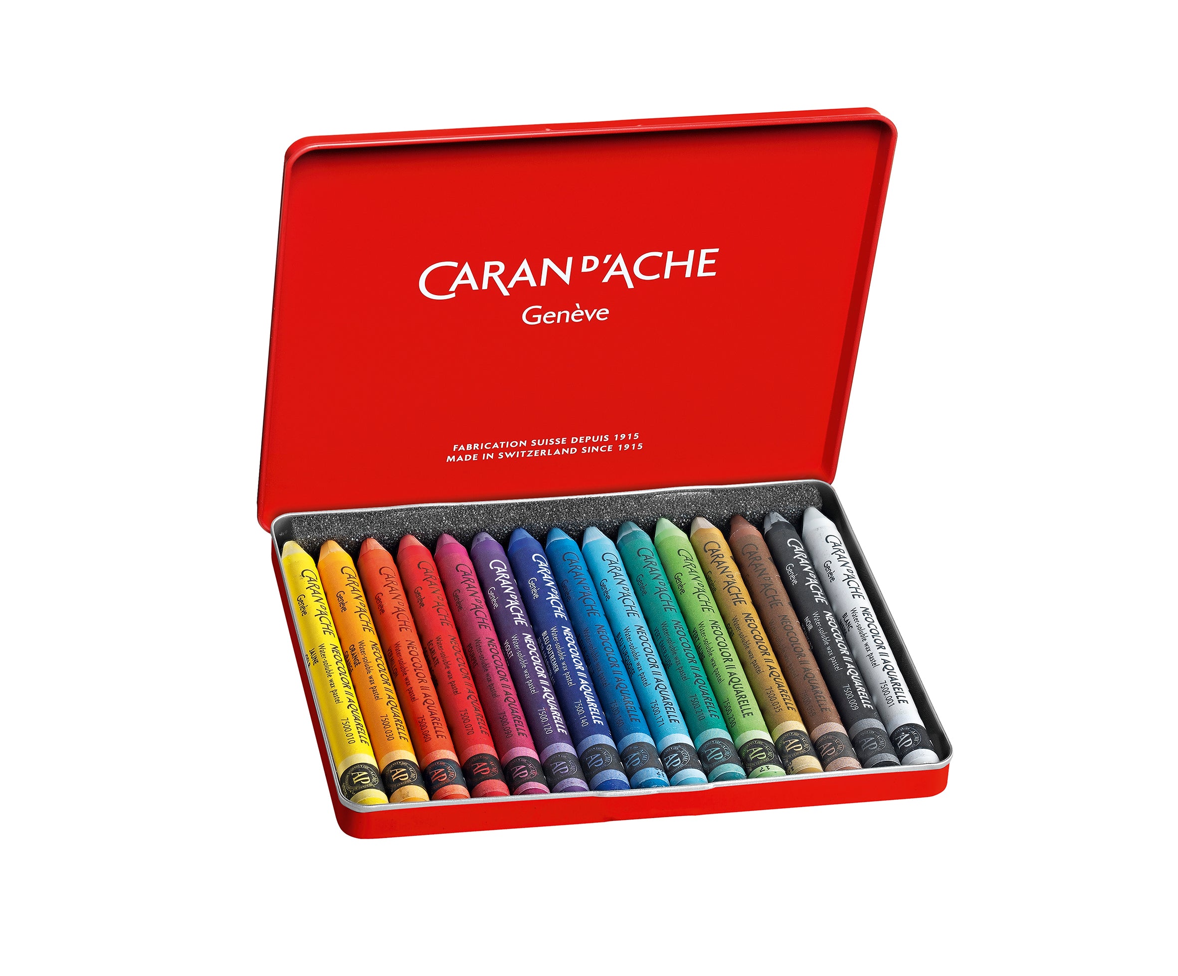 Caran d'Ache Neocolor II Water-Soluble Wax Pastel Tin 15 – The